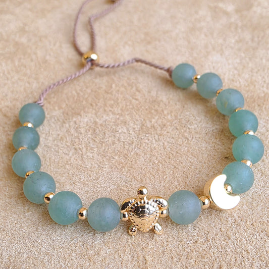 Worm Moon | Signature Silk | Green Aventurine Bracelet
