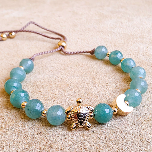 Worm Moon | Signature Silk | Green Aventurine Bracelet