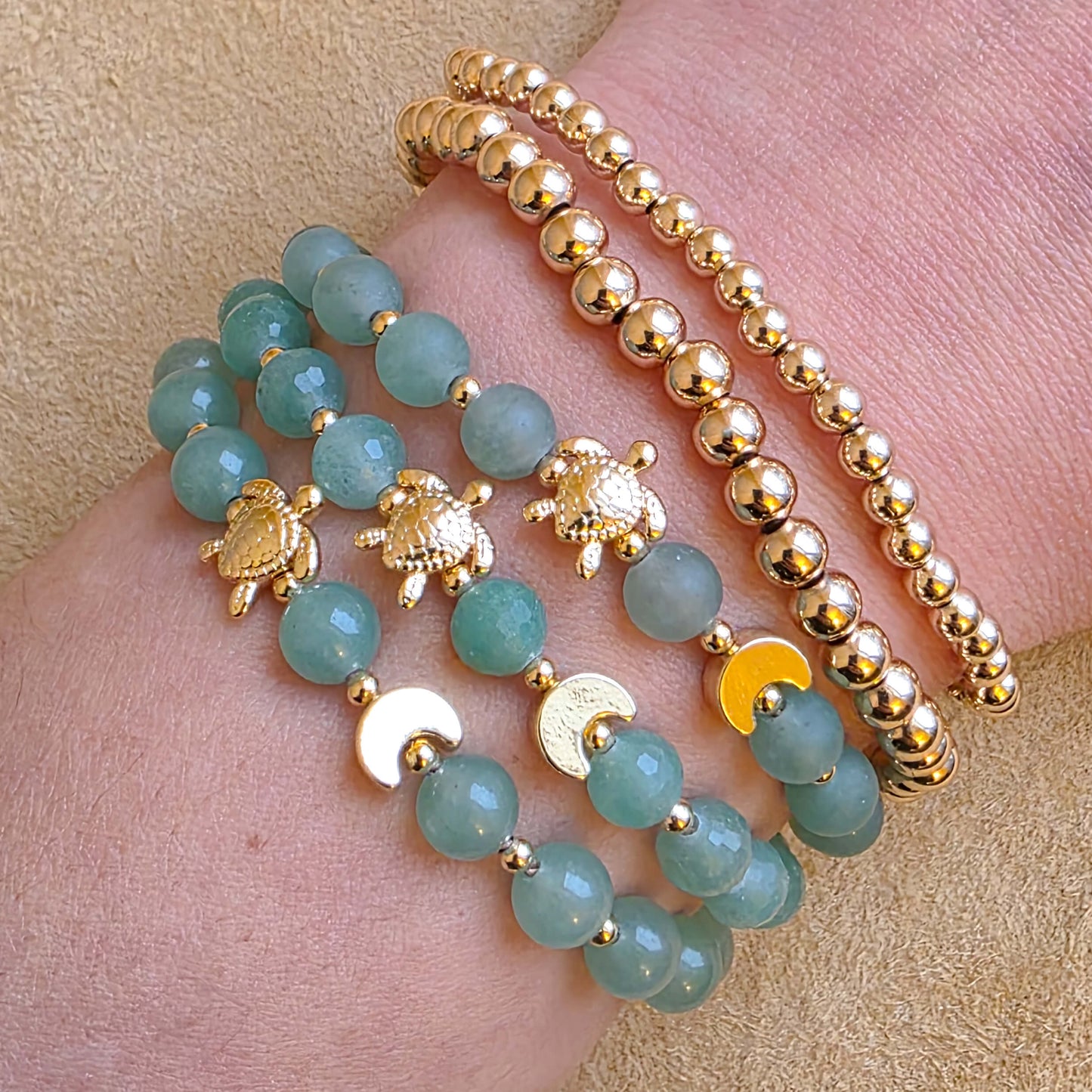 Worm Moon | Signature Silk | Green Aventurine Bracelet