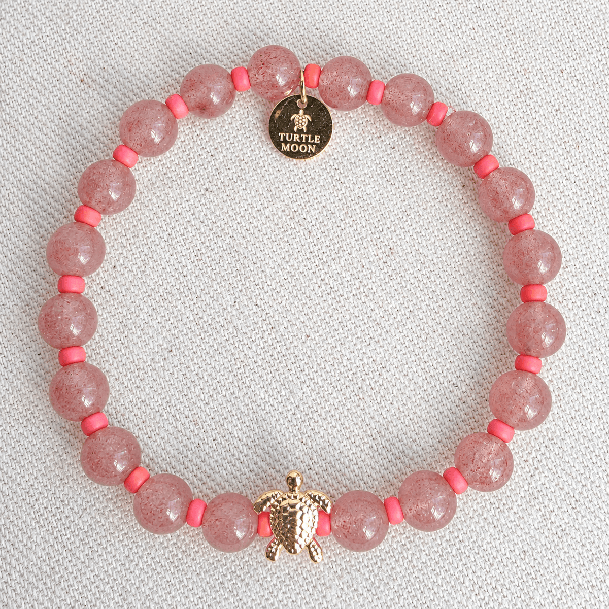 Strawberry Moon Color Story Bracelet | Strawberry Quartz