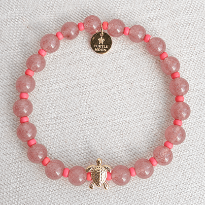 Strawberry Moon Color Story Bracelet | Strawberry Quartz
