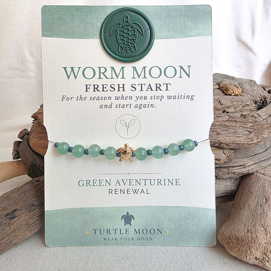 Worm Moon Color Story Bracelet | Green Aventurine