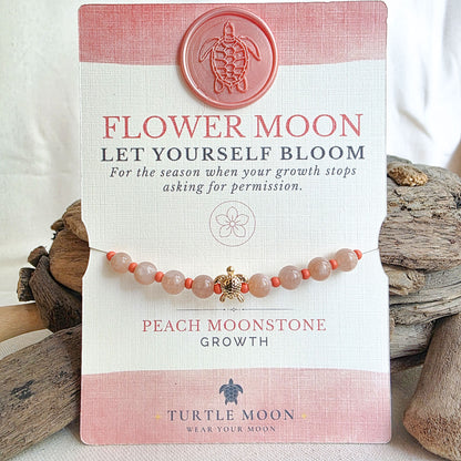 Flower Moon Color Story Bracelet | Peach Moonstone