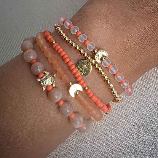 Flower Moon Color Story Bracelet | Peach Moonstone