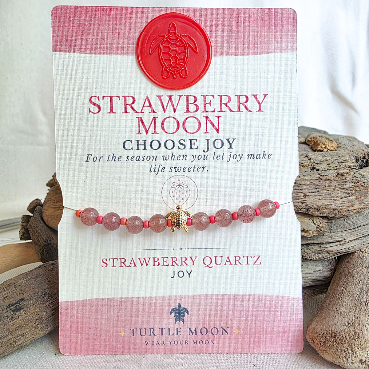 Strawberry Moon Color Story Bracelet | Strawberry Quartz